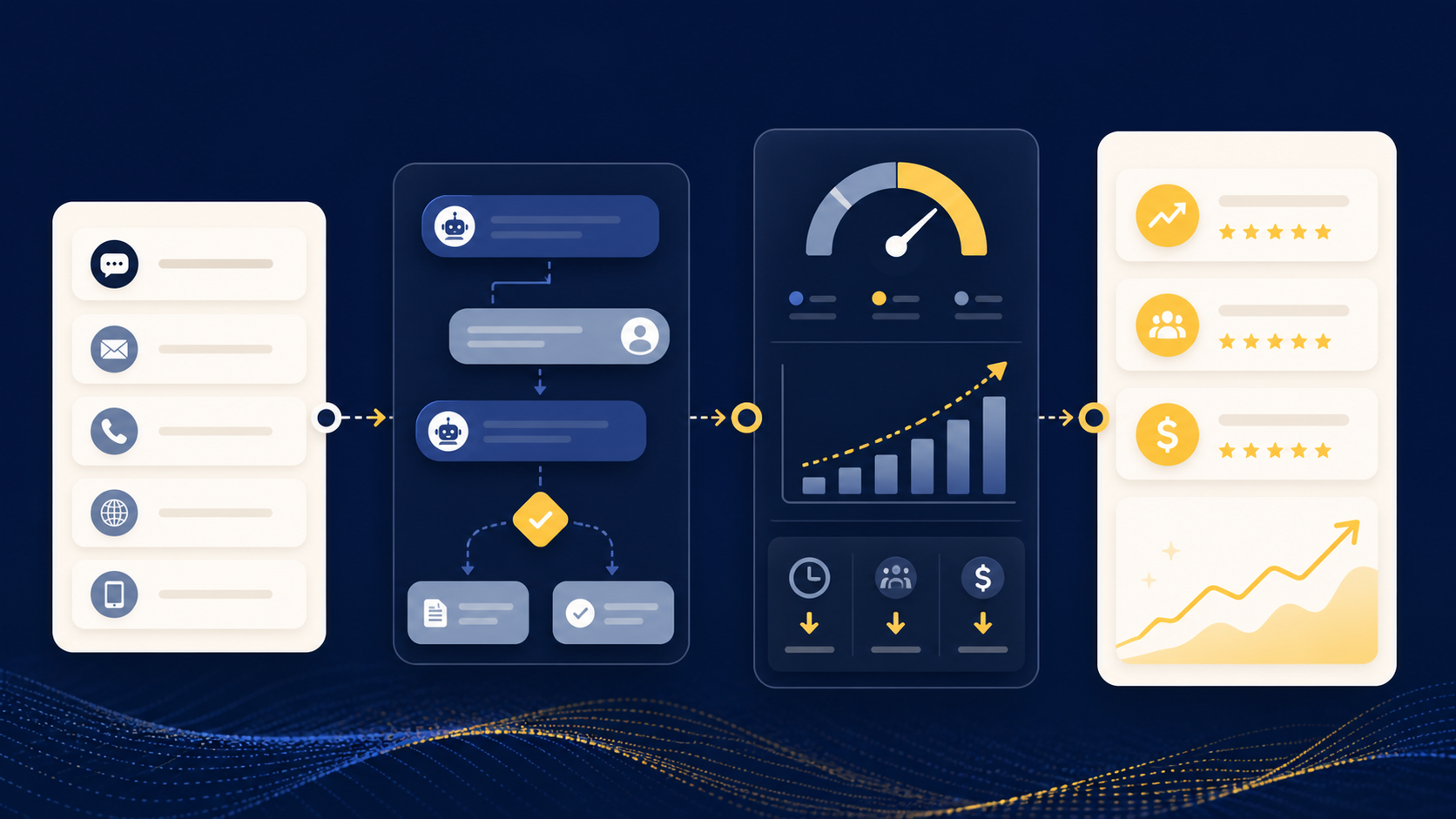 HeyNaj Flow website assistant illustration for How Chatbots Drive Significant Cost Savings in Customer Support