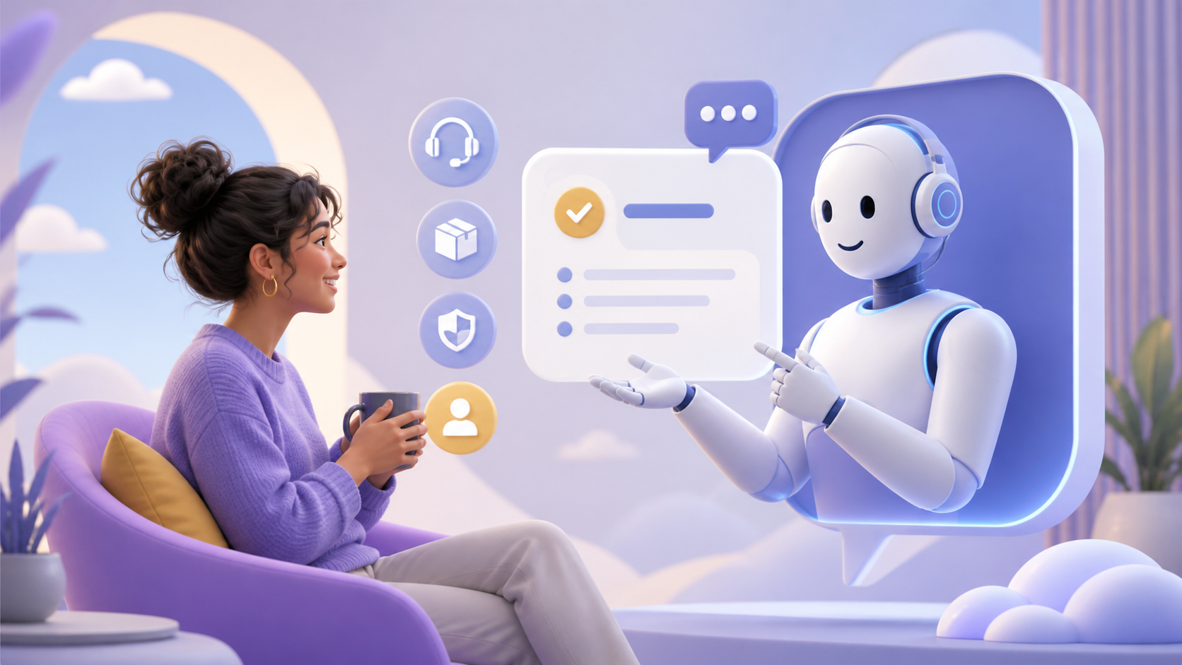 HeyNaj Flow website assistant illustration for How Chatbots Elevate the Customer Experience